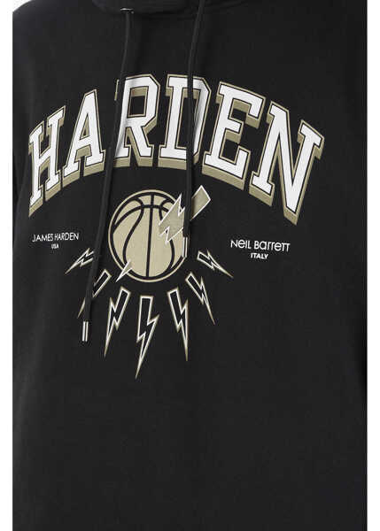 Hanorace Neil Barrett James Harden X Neil Barrett Easy Fit Hooded Sweatshirt With Black Barbati (BM 9530435) 3