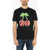DSQUARED2 Front Printed Cool Fit Cotton Caten T-Shirt Black