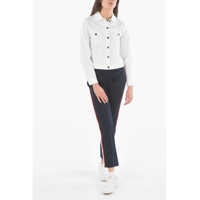 Geci de blugi Dama - Geci de blugi Woolrich Denim Cropped Jacket With Logoed Buttons White Femei (BM 9530657) - B-mall.ro