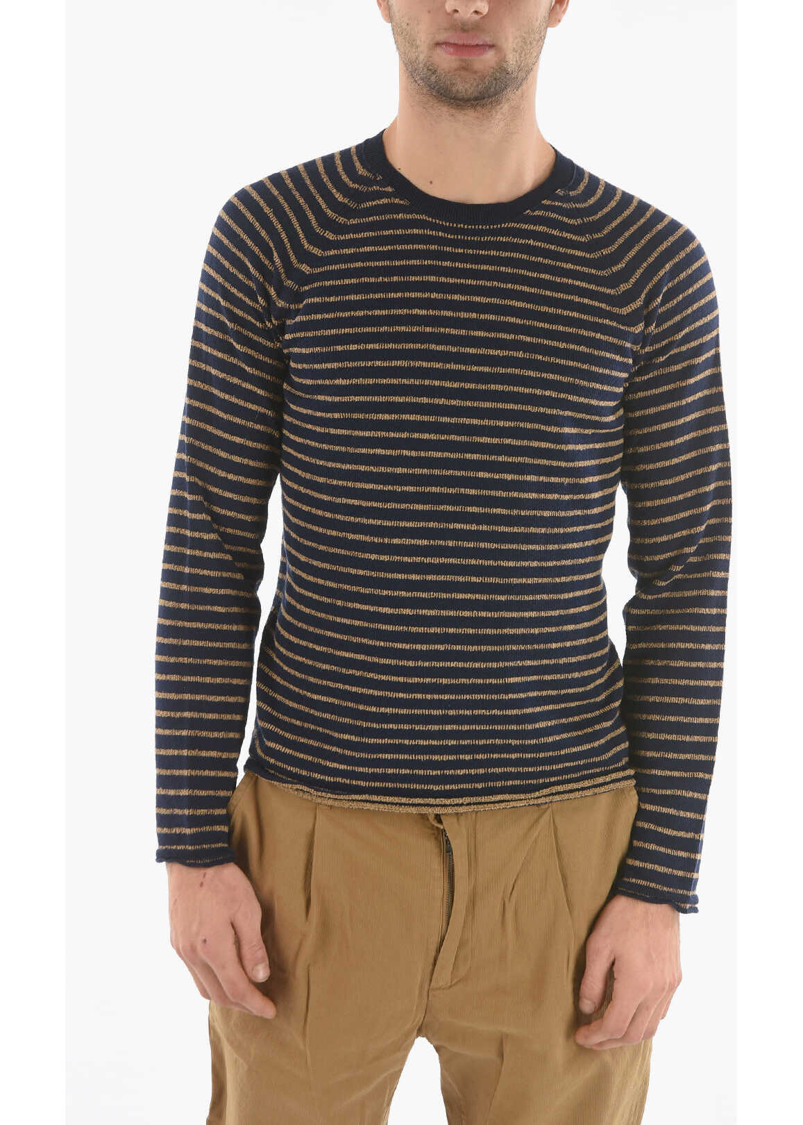 Woolrich Striped Crew-Neck Sweater Blue