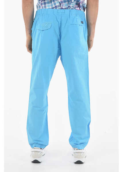 Pantaloni casual Woolrich Popeline Cotton Comfort Fit Papery Pants Light Blue Barbati (BM 9530702) 2
