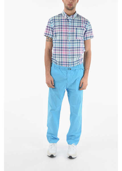 Pantaloni casual Woolrich Popeline Cotton Comfort Fit Papery Pants Light Blue Barbati (BM 9530702) 4