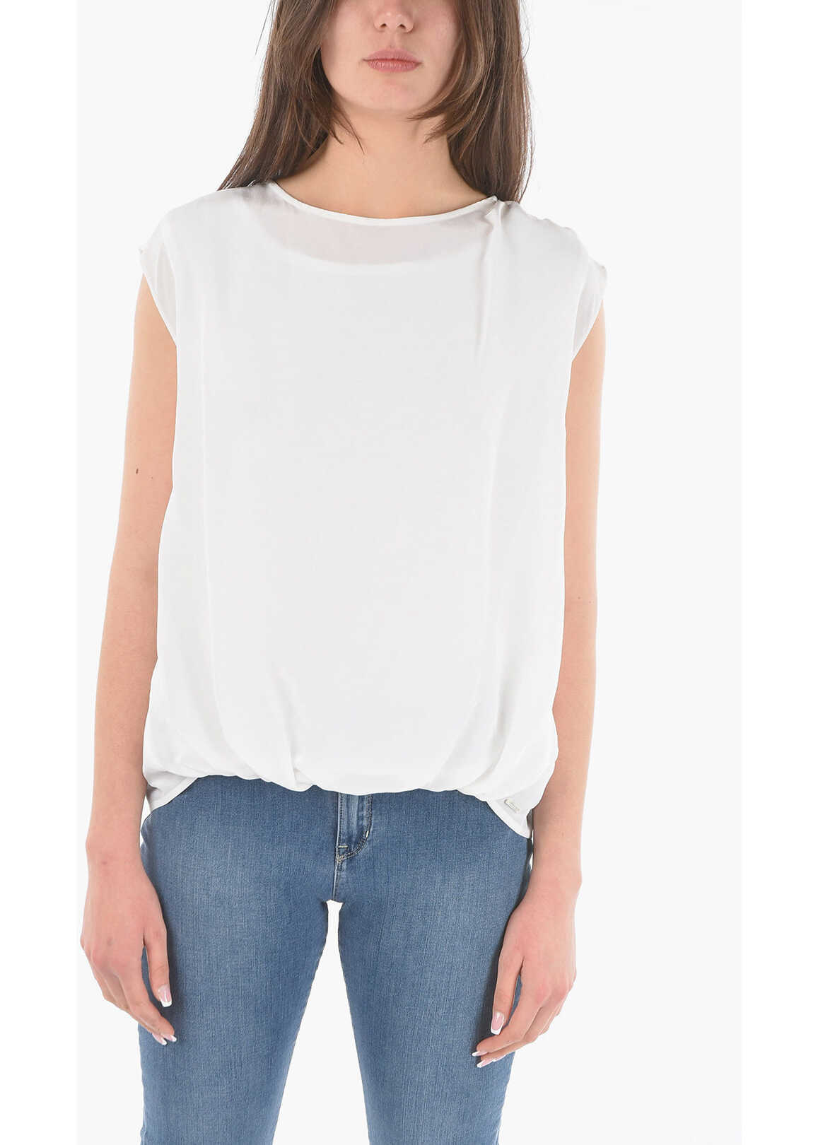 Woolrich See-Through Silk Top White