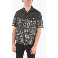 Camasi casual Short-Sleeved Dancing In The Moonlight Camp Collar Shirt Barbati