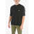 Neil Barrett Contrasting Band Music Bolt Varsity T-Shirt Black