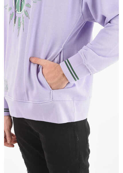 Bluze de trening Neil Barrett James Harden X Neil Barrett Easy Fit Hoodie With Printed Log Violet Barbati (BM 9531065) 3