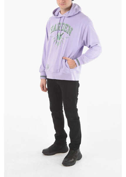 Bluze de trening Neil Barrett James Harden X Neil Barrett Easy Fit Hoodie With Printed Log Violet Barbati (BM 9531065) 4