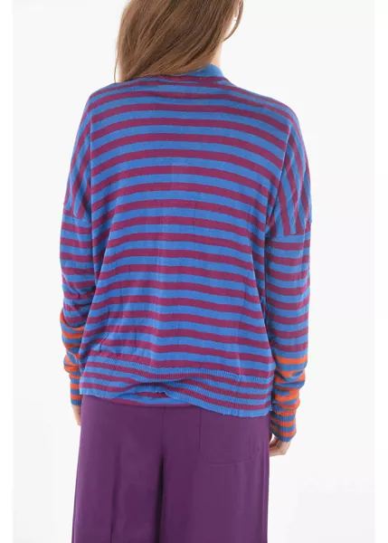 Cardigane Woolrich Striped Flax Open Front Cardigan Multicolor Femei (BM 9531104) 2