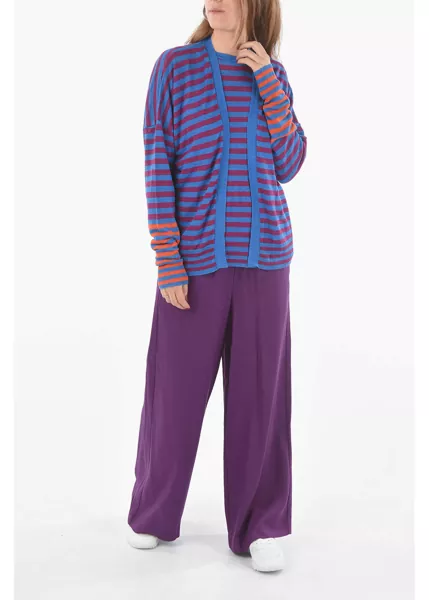 Cardigane Woolrich Striped Flax Open Front Cardigan Multicolor Femei (BM 9531104) 4