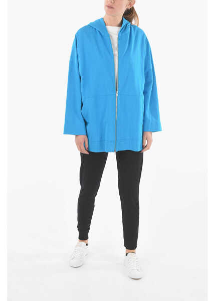 Bluze de trening Woolrich Zip Closure Sweatshirt With Hood Blue Femei (BM 9531107) 4