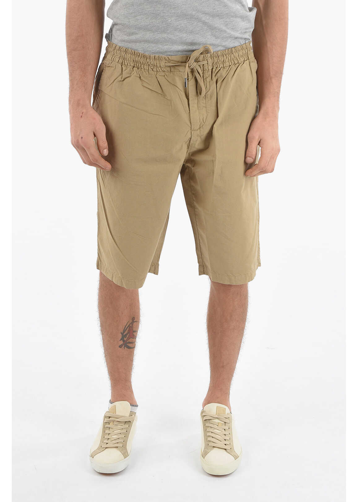 Woolrich Solid Color Micro Ripstop Shorts Beige