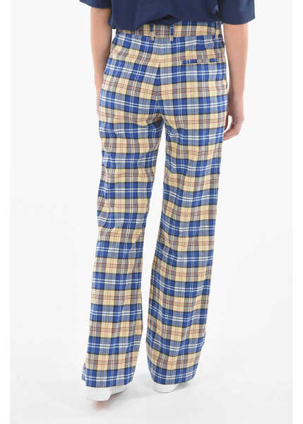 Pantaloni casual Woolrich Tartan Checked Palazzo Pants With Belt Loops Multicolor Femei (BM 9531377) 2
