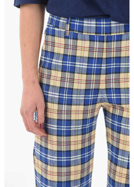 Pantaloni casual Woolrich Tartan Checked Palazzo Pants With Belt Loops Multicolor Femei (BM 9531377) 3