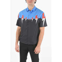 Camasi casual Short Sleeved Tri-Colour Tiger Bolt Shirt Barbati