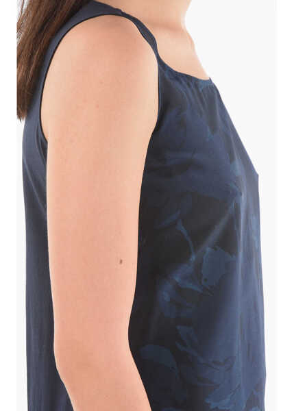 Rochii lungi Woolrich Plant Motif Silk Maxi Dress Blue Femei (BM 9533471) 3