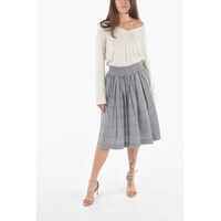 Imbracaminte Dama pagina 642 - Fuste lungi Woolrich Diamond Point Motif Popelin Cotton Circle Skirt Blue Femei (BM 9533957) - B-mall.ro