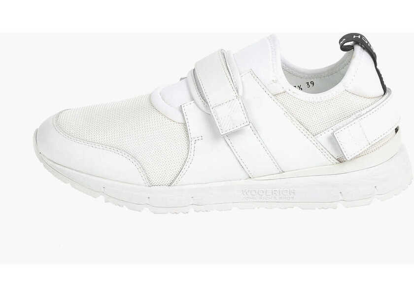 Sneakers Woolrich Mesh And Leather Jogger Low-Top Sneakers With Touch Strap Cl White Femei (BM 9534572) 2