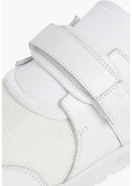 Sneakers Woolrich Mesh And Leather Jogger Low-Top Sneakers With Touch Strap Cl White Femei (BM 9534572) 4