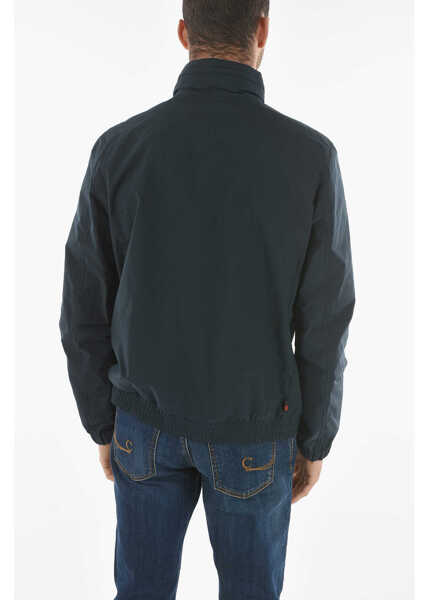 Jachete Woolrich Removable Hooded Solid Color Mallard Windbreaker With Maxi P Blue Barbati (BM 9534827) 2