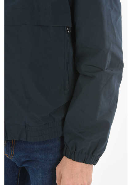 Jachete Woolrich Removable Hooded Solid Color Mallard Windbreaker With Maxi P Blue Barbati (BM 9534827) 3