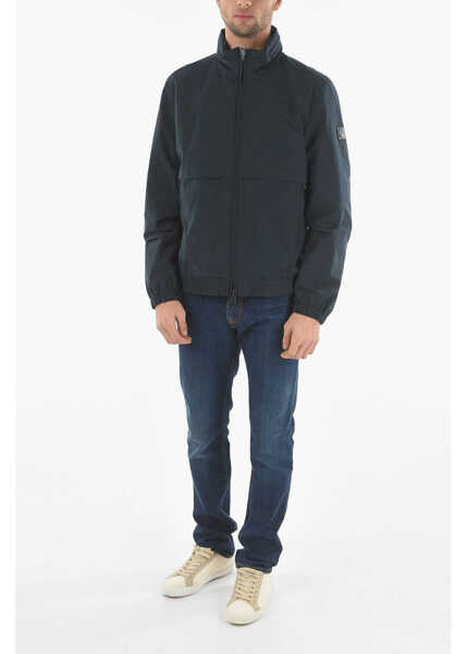 Jachete Woolrich Removable Hooded Solid Color Mallard Windbreaker With Maxi P Blue Barbati (BM 9534827) 4