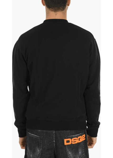 Bluze DSQUARED2 Crew Neck Cool Fit Printed Logo Sweatshirt Black Barbati (BM 9534857) 2
