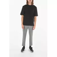 Tricouri Neil Barrett pentru Barbati - Tricouri Neil Barrett Jersey Minimal T-Shirt With Stretchy-Nylon Sleeves Black Barbati (BM 9534938) - B-mall.ro