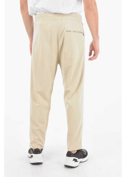 Pantaloni de trening Neil Barrett Regimental Striped Loose Extra Low Rise Sweatpants Beige Barbati (BM 9534959) 2