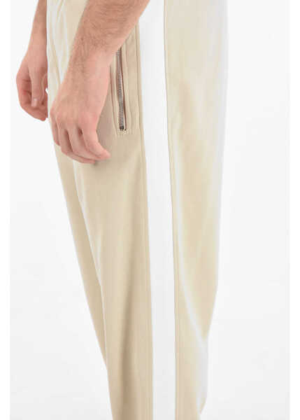 Pantaloni de trening Neil Barrett Regimental Striped Loose Extra Low Rise Sweatpants Beige Barbati (BM 9534959) 3
