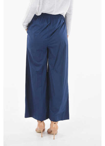 Pantaloni casual Woolrich Drawstring Waist Popeline Cotton Pants Blue Femei (BM 9534974) 2