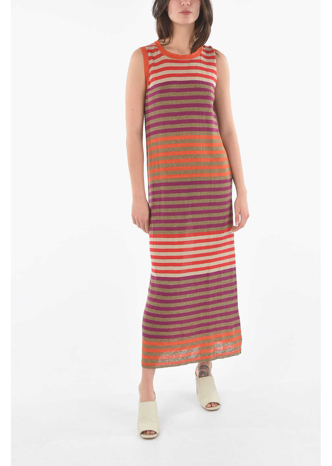 Woolrich Awning Striped Shaded Maxi Bodycon Dress Multicolor