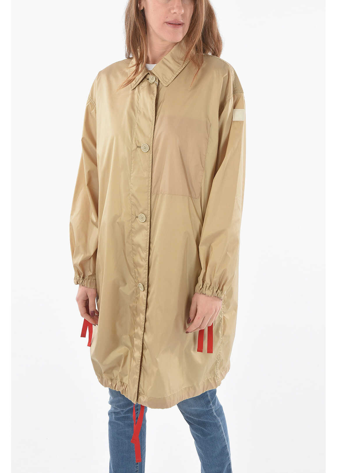 Woolrich Waterproof Azalea Trench With Contrasting Laces Beige