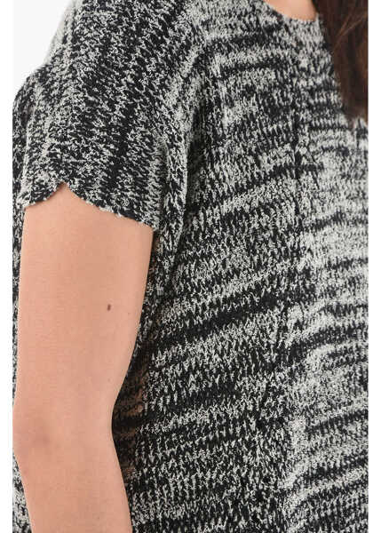 Pulovere Woolrich Two-Tone Crew-Neck Maxi Sweater Black Femei (BM 9535949) 3