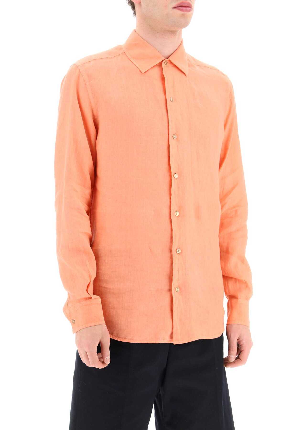 Agnona Classic Linen Shirt CORAL