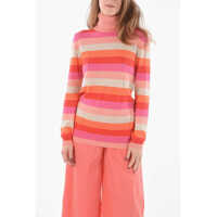Pulovere Roman Striped Cotton And Cashmere Turtleneck Sweater Femei