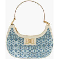 Genti de umar Monogram Printed Denim Bleyr Hobo Bag Femei