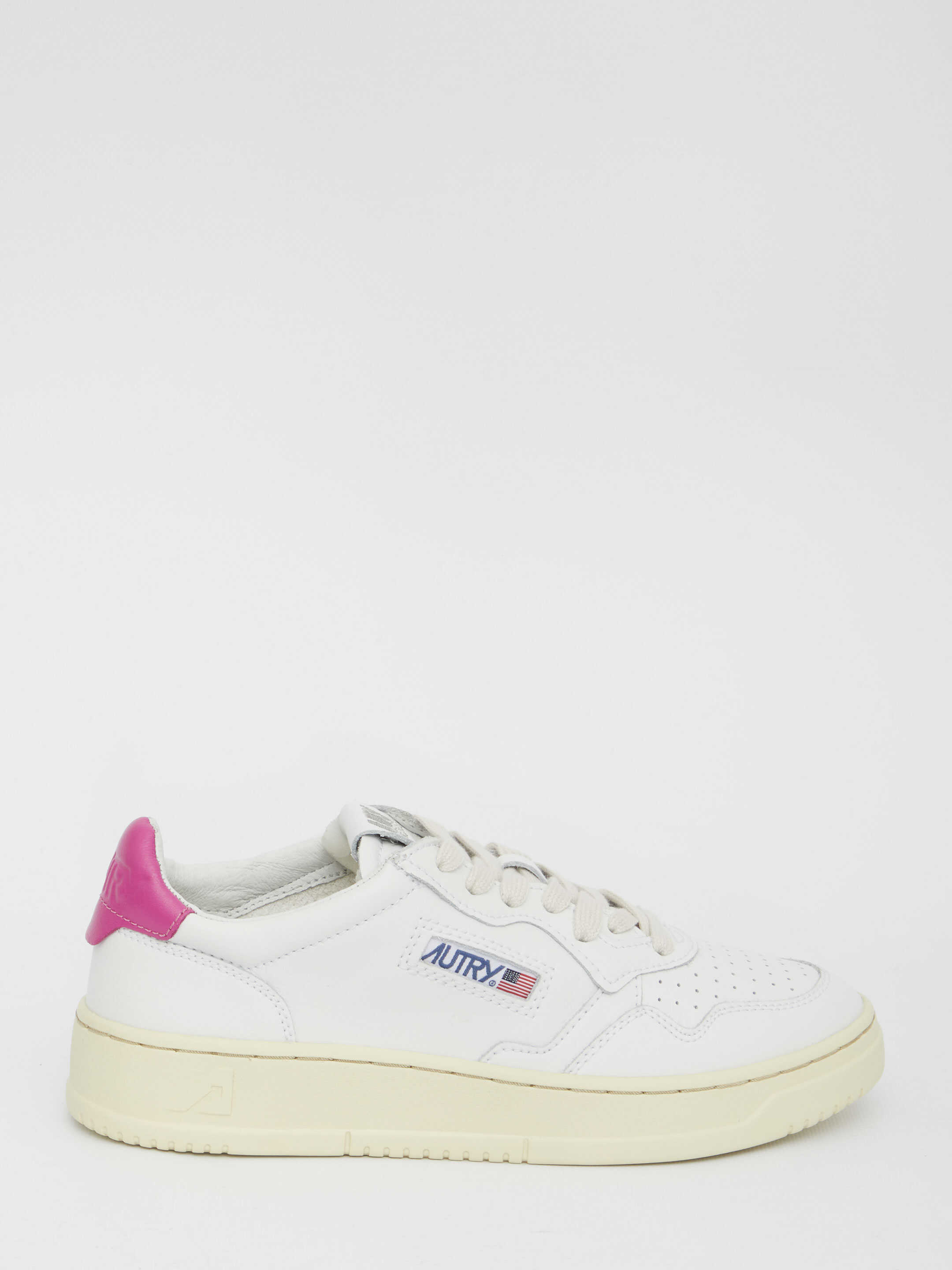 AUTRY Medalist And Fuchsia Sneakers White