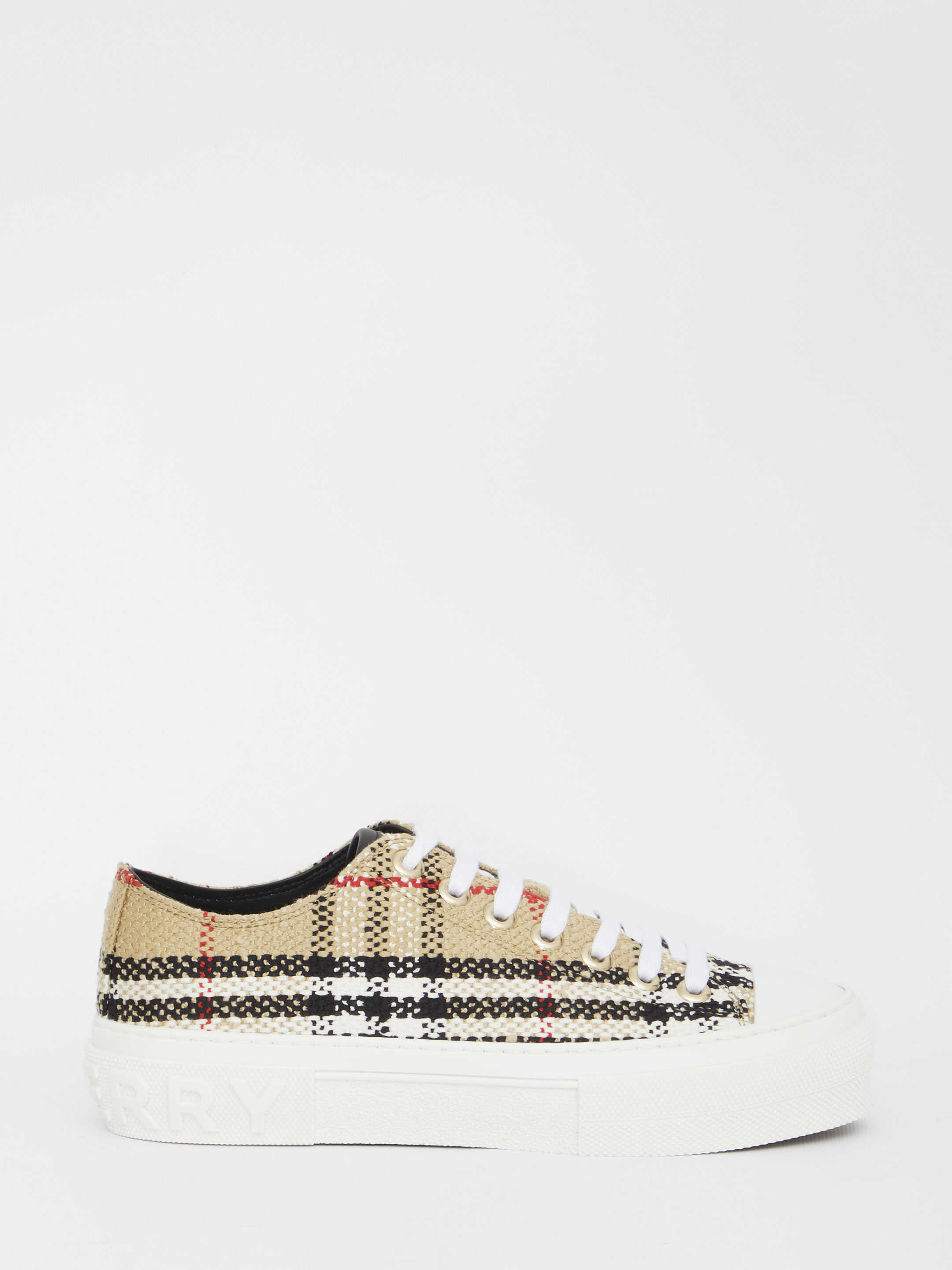 Burberry Vintage Check Bouclé Sneakers BEIGE