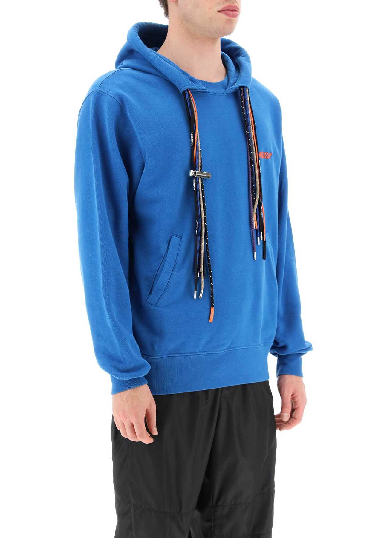 AMBUSH Multicord Hoodie In Organic Cotton SNORKEL BLUE VERMILLION