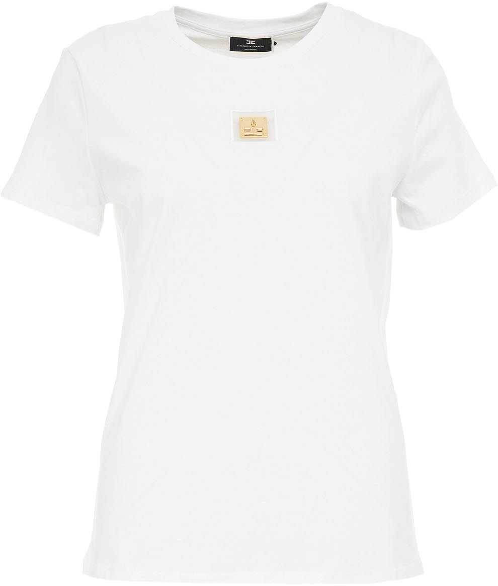 Tricouri Dama Elisabetta Franchi T-shirt with logo detail
