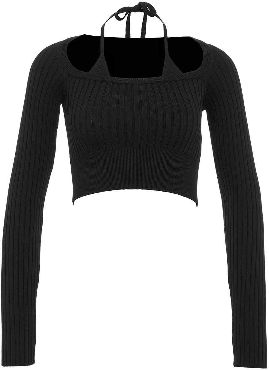 Erika Cavallini Crop top Black