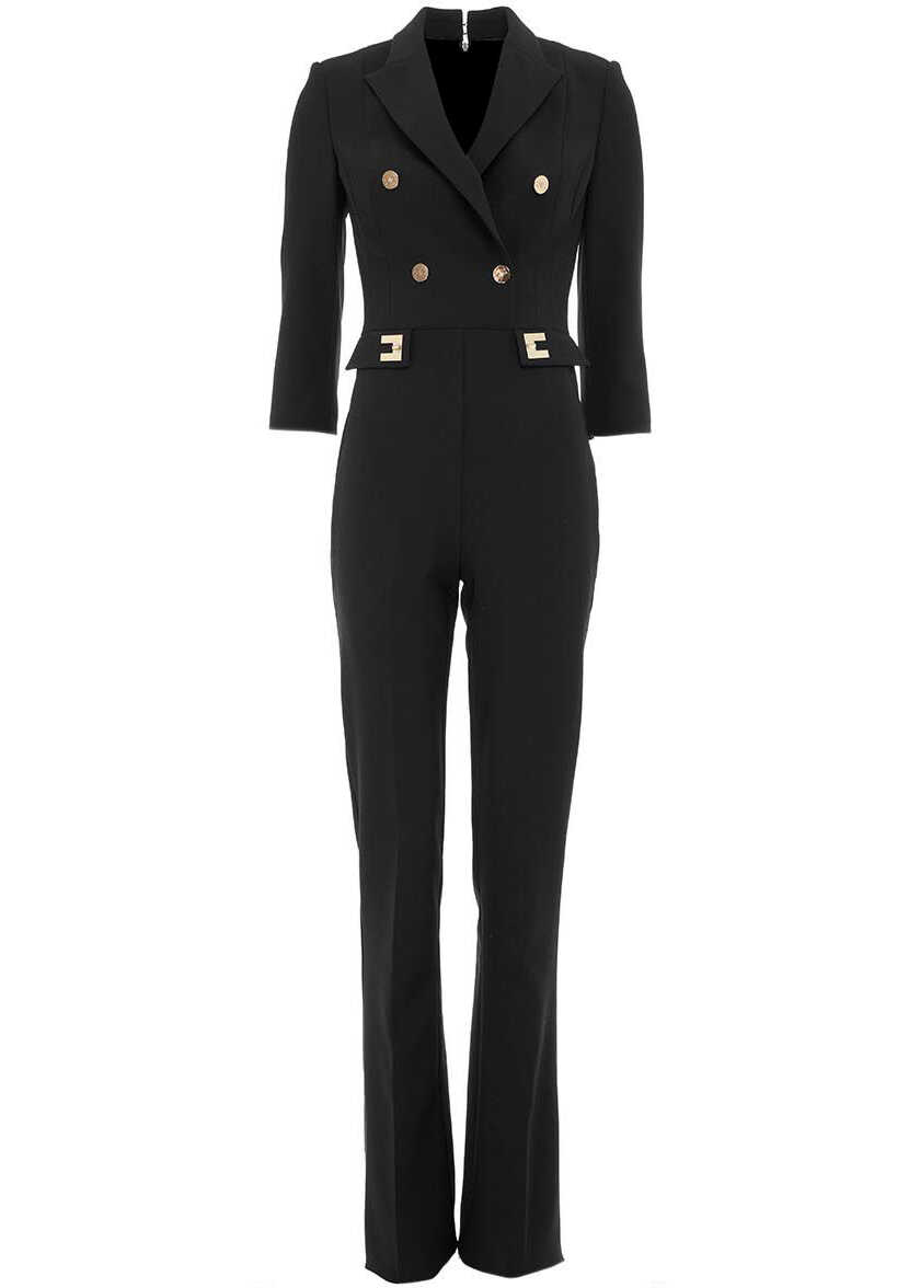 Elisabetta Franchi Jumpsuit double breasted Black