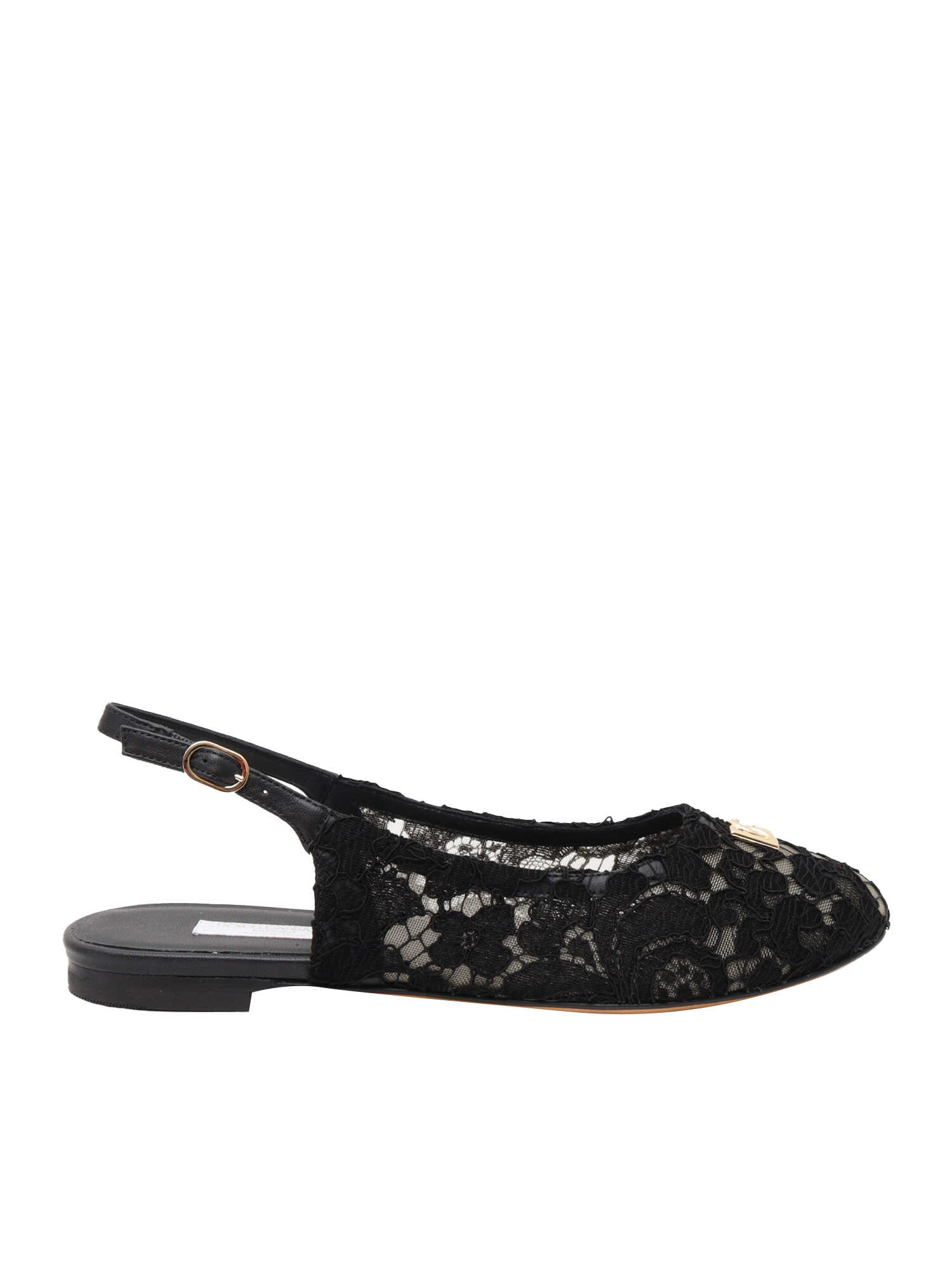 Poze Dolce & Gabbana Lace slingbacks Black