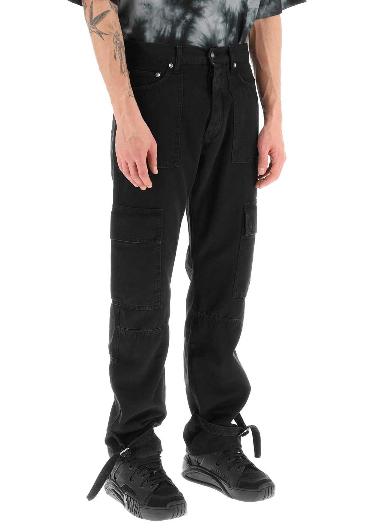 Off-White Wave Off Canvas Cargo Pants BLACK BLACK