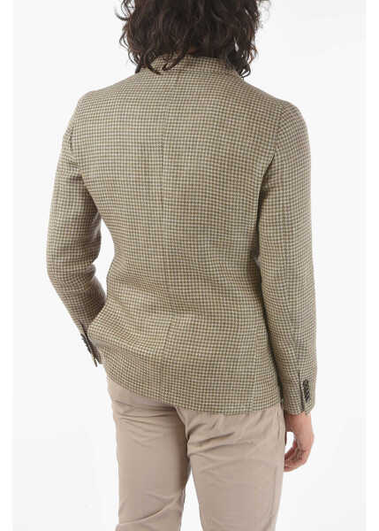 Sacouri elegante CORNELIANI Cc Collection Houndstooth Side Vents Notch Lapel Reward 2-Bu Green Barbati (BM 9549056) 2