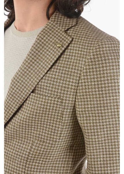 Sacouri elegante CORNELIANI Cc Collection Houndstooth Side Vents Notch Lapel Reward 2-Bu Green Barbati (BM 9549056) 3