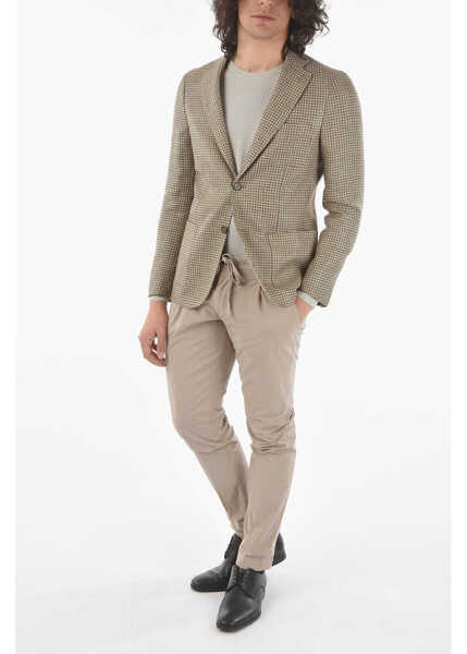 Sacouri elegante CORNELIANI Cc Collection Houndstooth Side Vents Notch Lapel Reward 2-Bu Green Barbati (BM 9549056) 4