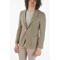 Sacouri elegante Cc Collection Houndstooth Side Vents Notch Lapel Reward 2-Bu Barbati