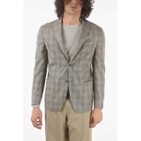 Sacouri Plaid Checked 2-Buttons Sportswear Blazer With Side Vents Barbati