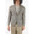 CORNELIANI Plaid Checked 2-Buttons Sportswear Blazer With Side Vents Gray